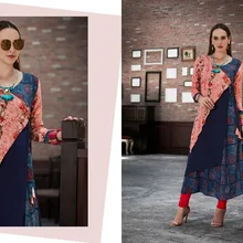 Индийская Пакистанская одежда традиционная хлопковая куртка Bollywood дизайнерская Стильная туника с цифровым принтом Топ Платье Повседневная праздничная одежда