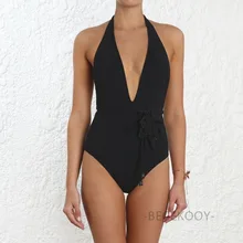Women's Swimsuit One-Piece Swimsuits Monokini Push Up Swimming Suit Swimwear Australian Lady Sexy Block Backless Lace