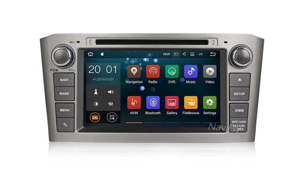Flash Deal NaviFly PX3 2G RAM 7"2 din Android 7.1.1 car radio dvd player for Toyota Avensis t27 2003-2008 WIFI BT RDS GPS 7