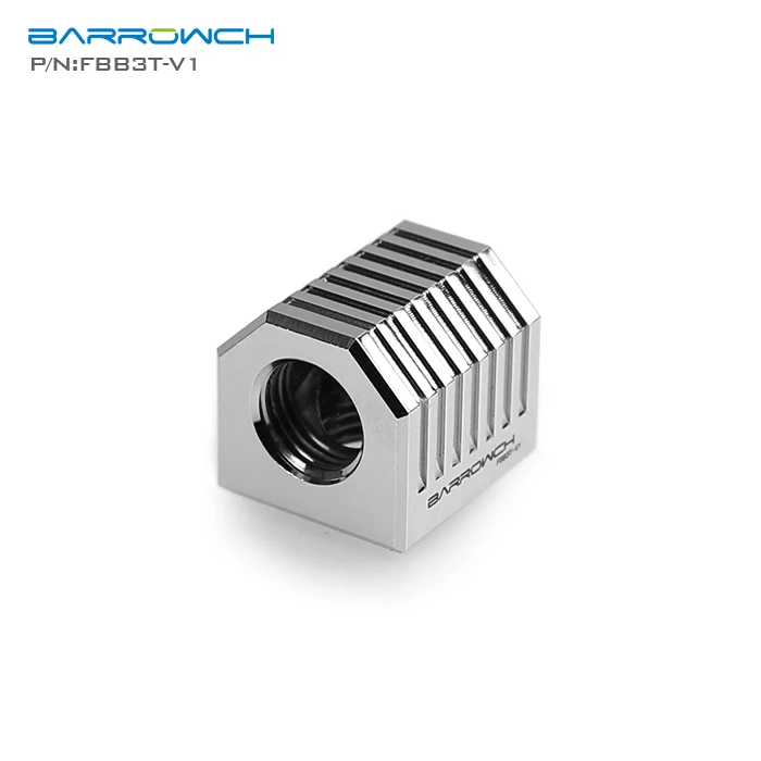 Barrowch FBB3T-V1 серебряные кубические 3-сторонний выход адаптер фитинги Новый стиль G1/4