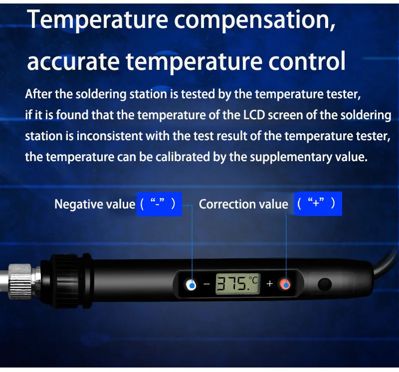 60 Вт, 110 В, 220 В, Электрический паяльник с регулируемой температурой, цифровой ЖК-дисплей, сварочный паяльник, паяльная станция, инструменты для ремонта