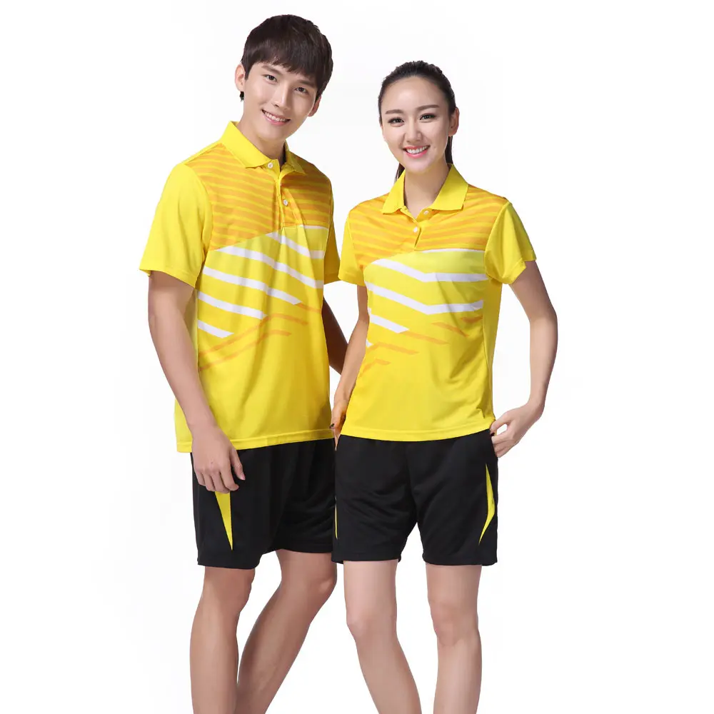 Adsmoney para Homens Jovens e Mulheres Ténis de Mesa de Tênis de Desgaste Respirável e Quick-secagem Sportswear Badminton Jersey3058