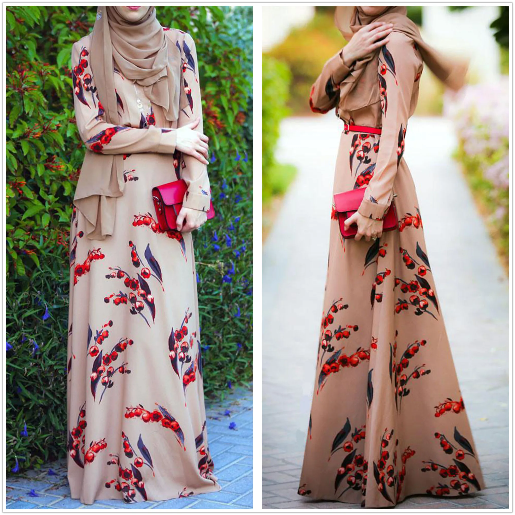 2019 new muslim women abaya maxi dress cardigan jilbab loose...