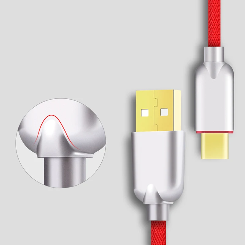 Thbelieve 5V 2A USBC Cables 1M Briaded Charge Cable For Huawei USB-C To USB Data Sync Charge Cords For Xiaomi USB Type C Line