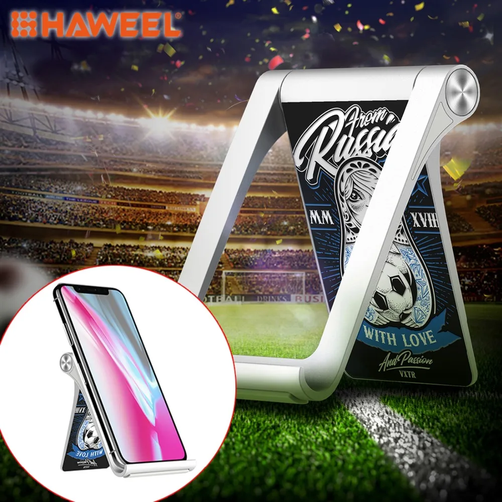 

HAWEEL Adjustable 360 Degree Rotation ABS Stand Desktop Phone Tablet Holder For iPhone, Galaxy and 3-11 inch Phones and Tablet