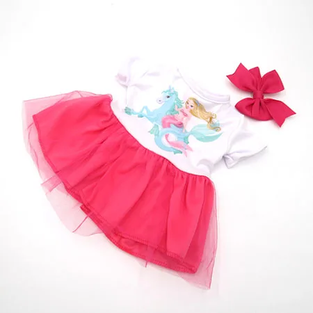 Одежда для куклы подходит 43 см игрушка новорожденная Кукла Детская мода Единорог платье принцессы - Цвет: M--362