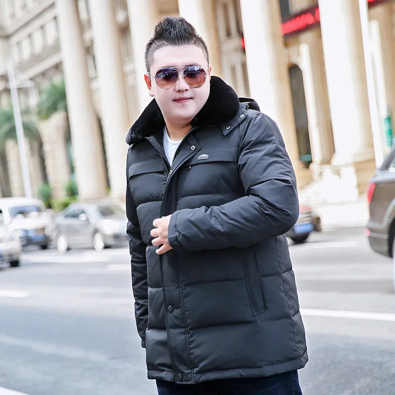 Новая зимняя Парка хлопковая куртка мужская теплая куртка модная повседневная куртка мужская с капюшоном большой меховой воротник пальто большого размера XL-10XL
