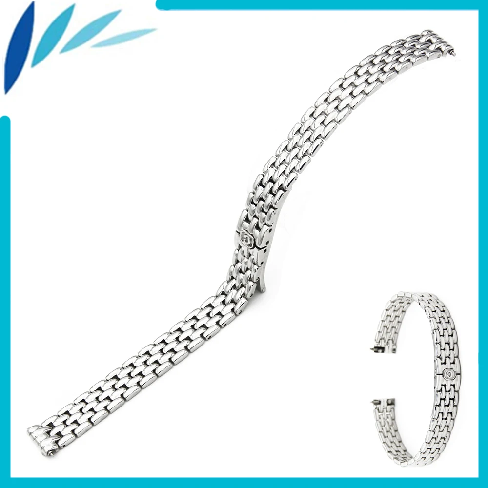 Stainless Steel Watch Band 10mm for CK Calvin Klein Hidden Clasp Strap Quick Release Loop Women Wrist Belt Bracelet Silver