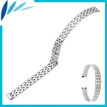 

Stainless Steel Watch Band 10mm for CK Calvin Klein Hidden Clasp Strap Quick Release Loop Women Wrist Belt Bracelet Silver