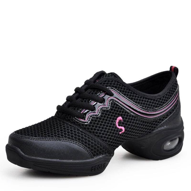 Women Modern Salsa Jazz Dance Shoes PU Leather Breathable Dance