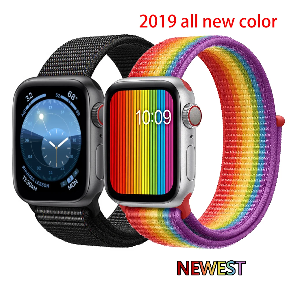 

Sport Loop strap For Apple Watch band apple watch 42mm 38mm 44mm 40mm iwatch 4 3 Woven Nylon correa wrist bracelet belt