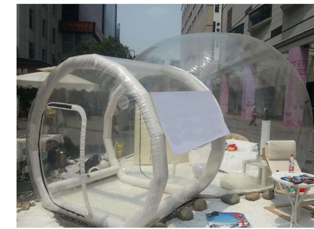

Outdoor inflatable pvc bubble camping tent dome with blower