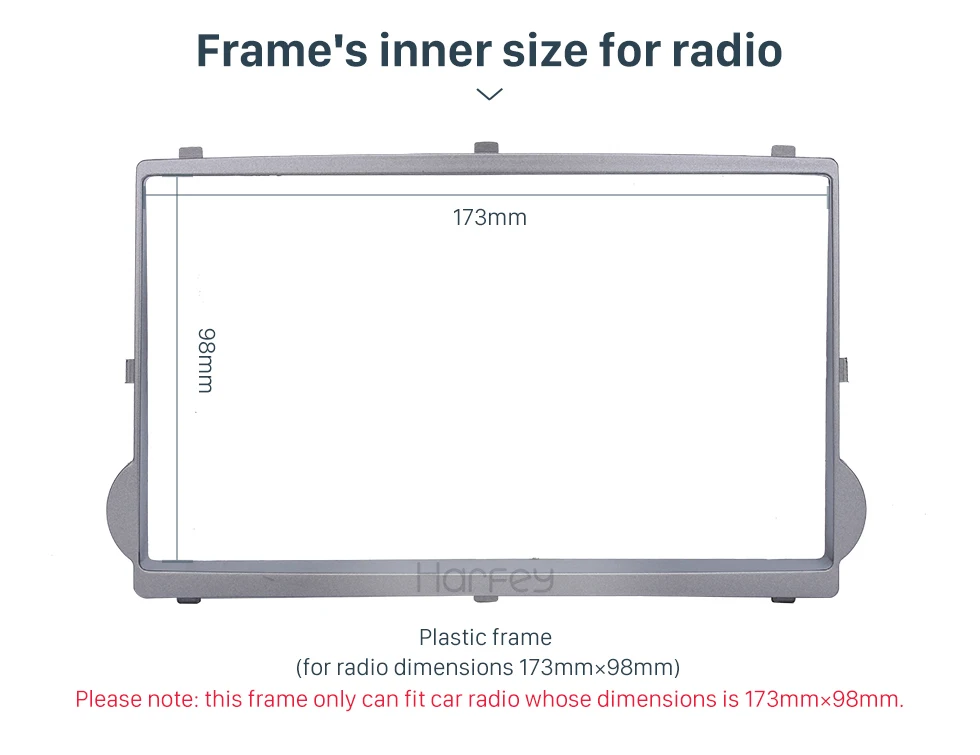 Harfey 2Din Car Autoradio Fascia Dash Bezel Mount Kit for HYUNDAI STAREX H1 2010 DVD Stereo Player Trim Install Frame Dash Kit