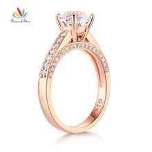 Peacock Star 14K Rose Gold Wedding Engagement Ring 1.2 CT Topaz 0.42 CT Natural Diamonds Peacock Star 14K Rose Gold Wedding Engagement Ring 1.2 CT Topaz 0.42 CT Natural Diamonds