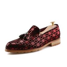 Mode Hommes Oxfords Mocassins Hommes Chaussures Casual Gland Bout Pointu Slip Sur