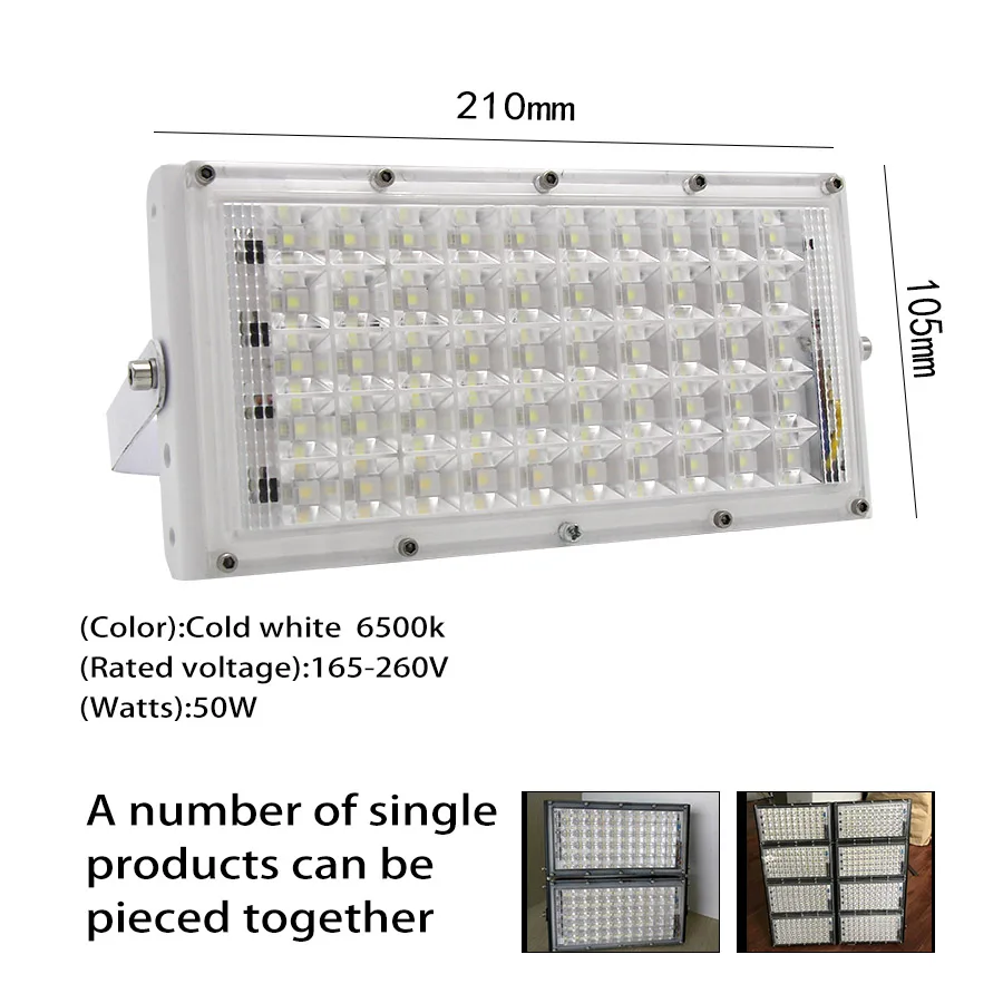 AC165~ 260V прожекторы уличные огни 50W светодиодный проектор уличная садовая лампа ультра яркий светодиодный прожектор использование в рукоделии - Испускаемый цвет: White Shell