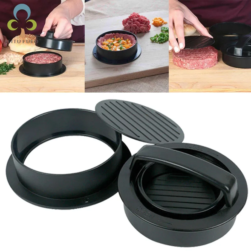 

1 set ABS Material Kitchen Hamburger Meat Press Patties Pressure Combination Meat Press Hamburger Making Tools LXX