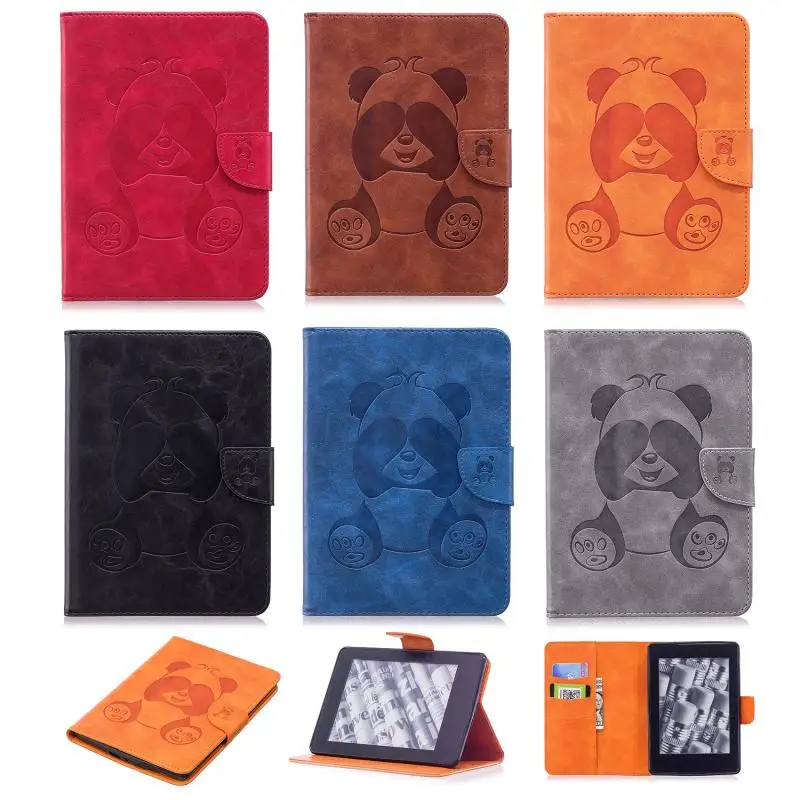 

Smart Case for Amazon Kindle Paperwhite 1 2 3 Wake Up Cover Magnetic Wallet Tablet Case Etui Panda Patterned PU Leather funda