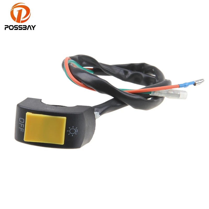 POSSBAY Bullet Universal Motorcycle Handlebar Kill Stop Switch ON/OFF