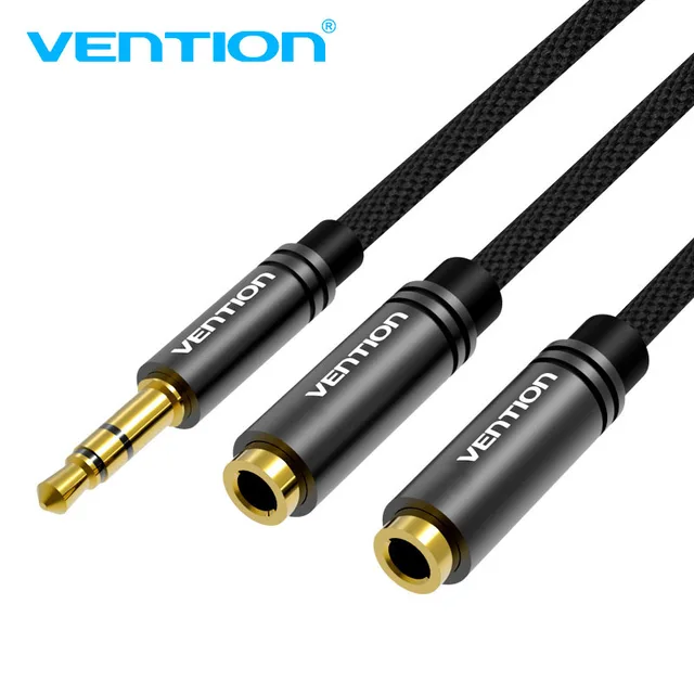 Vention Aux Cable 3.5mm Male to 2 Female Earphone Extension Cable