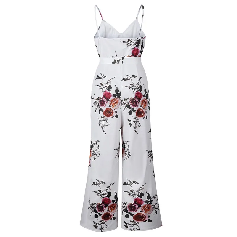 rompers womens jumpsuit overalls plus size streetwear off shoulder floral romper 2018 summer one piece wide leg jumpsuit 0792.