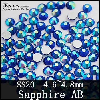 Самая профессиональная компания! Стразы ss20 Sapphire AB без горячей фиксации 1440 шт. |