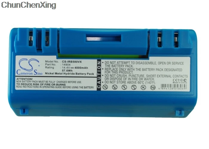 Аккумулятор Cameron Sino 4000 мАч 14904 для iRobot Scooba 330 340 350 390 5800 5900 5910 5930 5940 6000 | Электроника