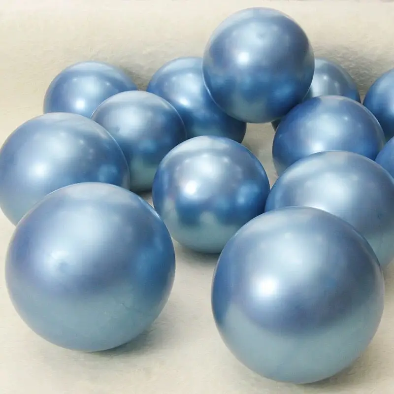 20 50 100 шт 12 'блестящие латексные шары с металлическим жемчугом толстые Хромированные Металлические цвета надувные воздушные шары Globos декор для дня рождения - Цвет: Sky Blue