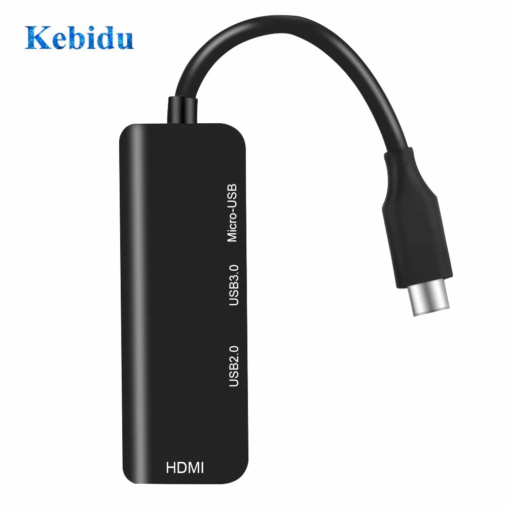 

KEBIDU 4 port adapter splitter hub multi usb 3.0 2.0 type c hub For keyboard For Printer Phone Hard Disk Speaker Mouse USB C HUB