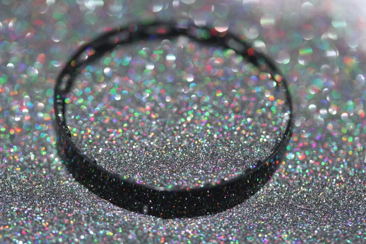 Extra Fine 004 (0.1mm) Rainbow Mirror BLACK Laser Holo Nail Glitter Powder Perfect Shinning Holographic Nails Pigment Dust