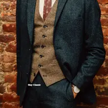 Классические темно-серые смокинги для жениха, 3 предмета, мужские свадебные костюмы для выпускного вечера, блейзер masculino(пиджак+ брюки+ жилет) terno