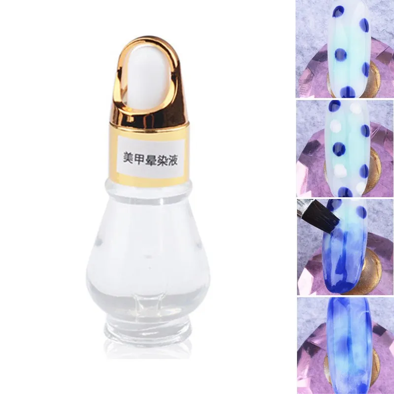 

15ml Nail Art Dizzy Dye Liquid Clear Varnish Magic Water Flowering Blossom Marble Painting Design With Dropper DIY Manicure