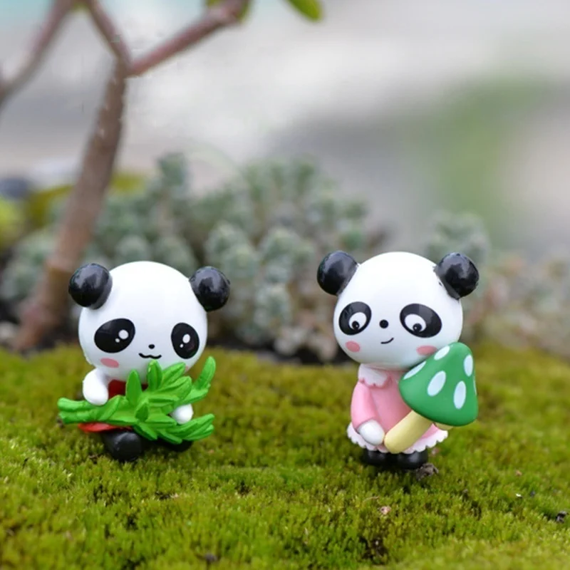 4 шт. милые мини фигурки животных панды кукольный домик игрушки