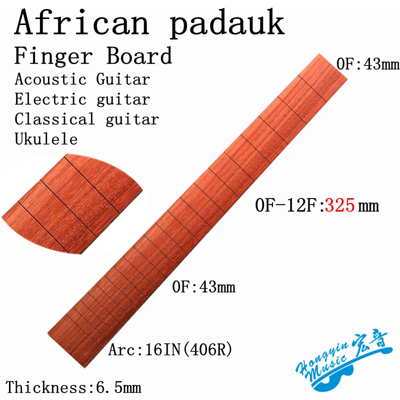 Африканский деревянный фингерборд Padauk для классической гитары стандартная