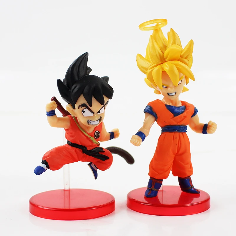 10 шт./партия Dragon Ball Z Goku фигурка игрушки Сон Гоку Супер Саян бог синий WCF детство модель игрушки Аниме детский подарок