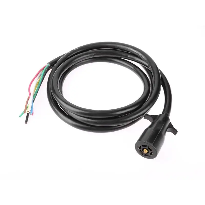 

VODOOL 7 Way Car Vehicle Trailer Cord Wire Harness Light Plug Connector with 8ft 7 Core RV Cable Car Accessories Styling