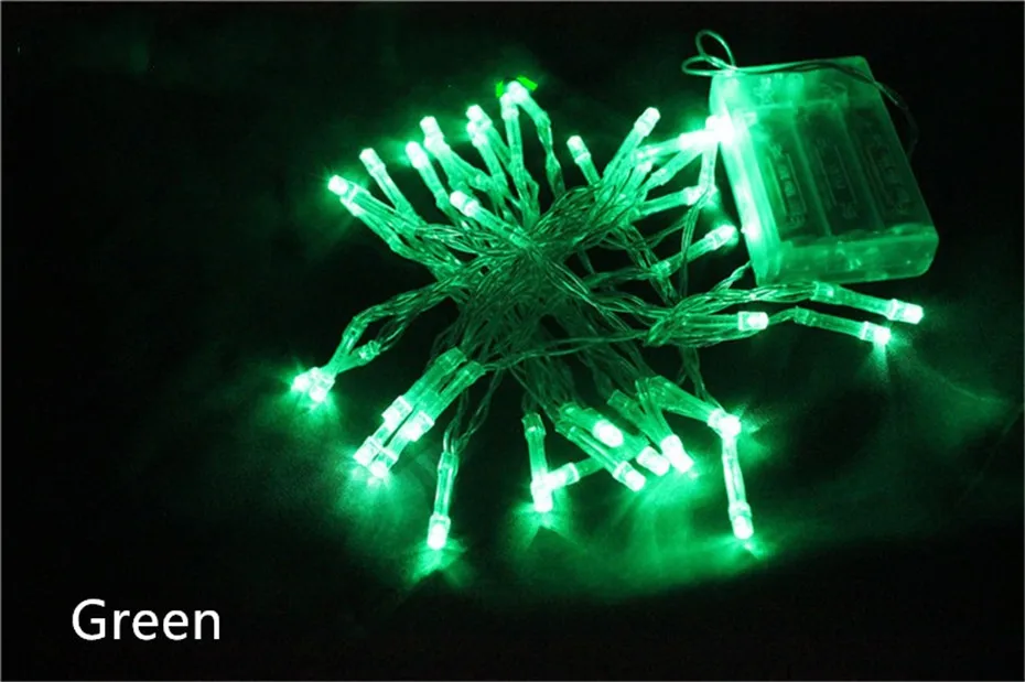 Green string lights