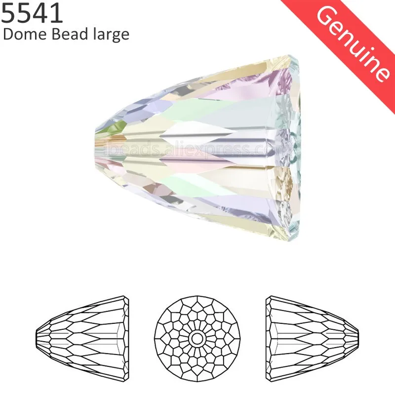 (1 шт.) 100% оригинальный кристалл Swarovski 5541 купольная бусина большого размера сделано в австрийском стиле