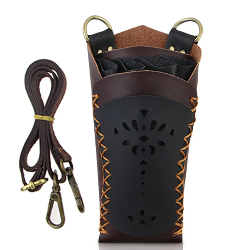 

PU Leather Barber Tool Holster Hairdressing Scissors Comb Clips Bottle Holder Pockets Bag Removable Belt Waist Pack Salon Case