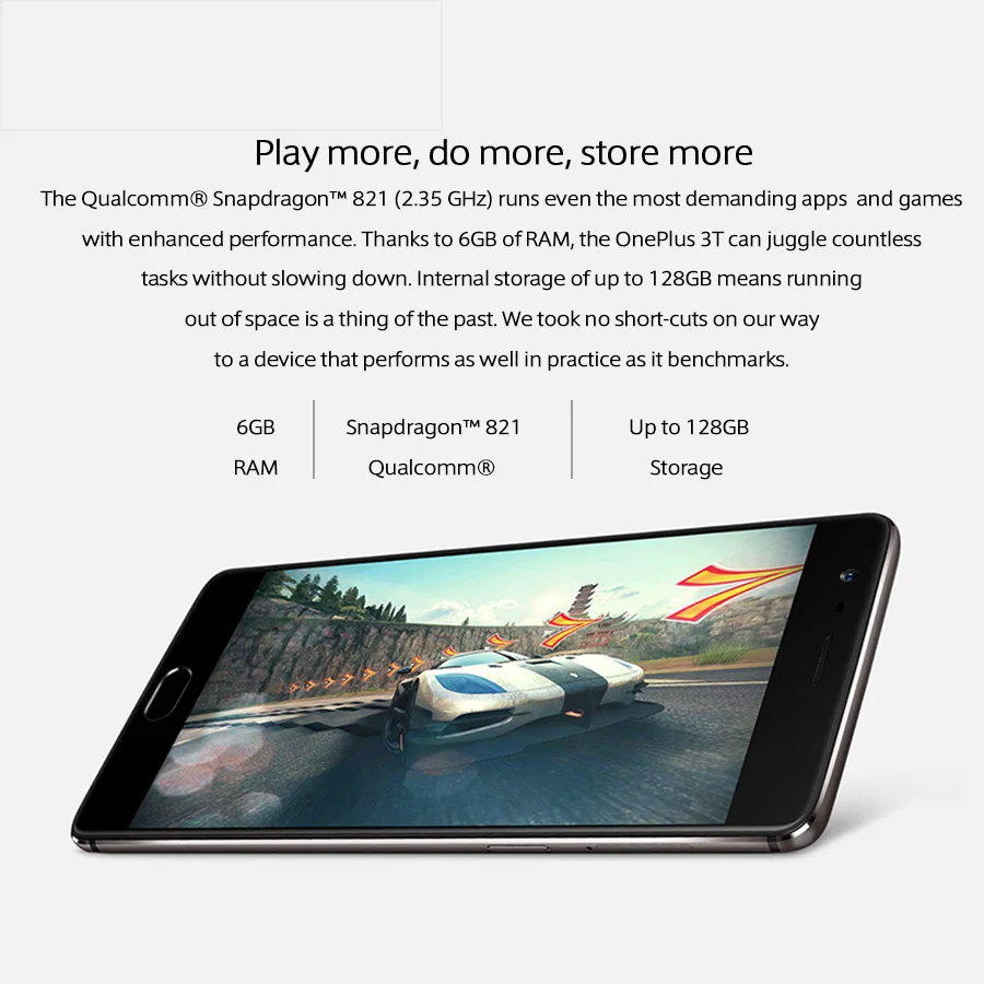 OnePlus 3T 6 ГБ 128 мобильный телефон Snapdragon 821 Octa Core Oneplus A3010 5," NFC отпечатков пальцев 16MP 4 аппарат не привязан к оператору сотовой связи для мобильного телефона