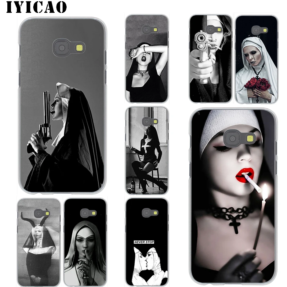 IYICAO Sister nun черный для Samsung Galaxy A3 A5 A6 A7 A8 Plus A9 A10 A30 A40 A50 A70 M10 M20 M30 A10S A20S A30S A40S