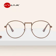 UVLAIK, круглые прозрачные линзы, оправа для очков, Женские винтажные прозрачные оптические оправы для очков, металлический круг, женские золотые очки