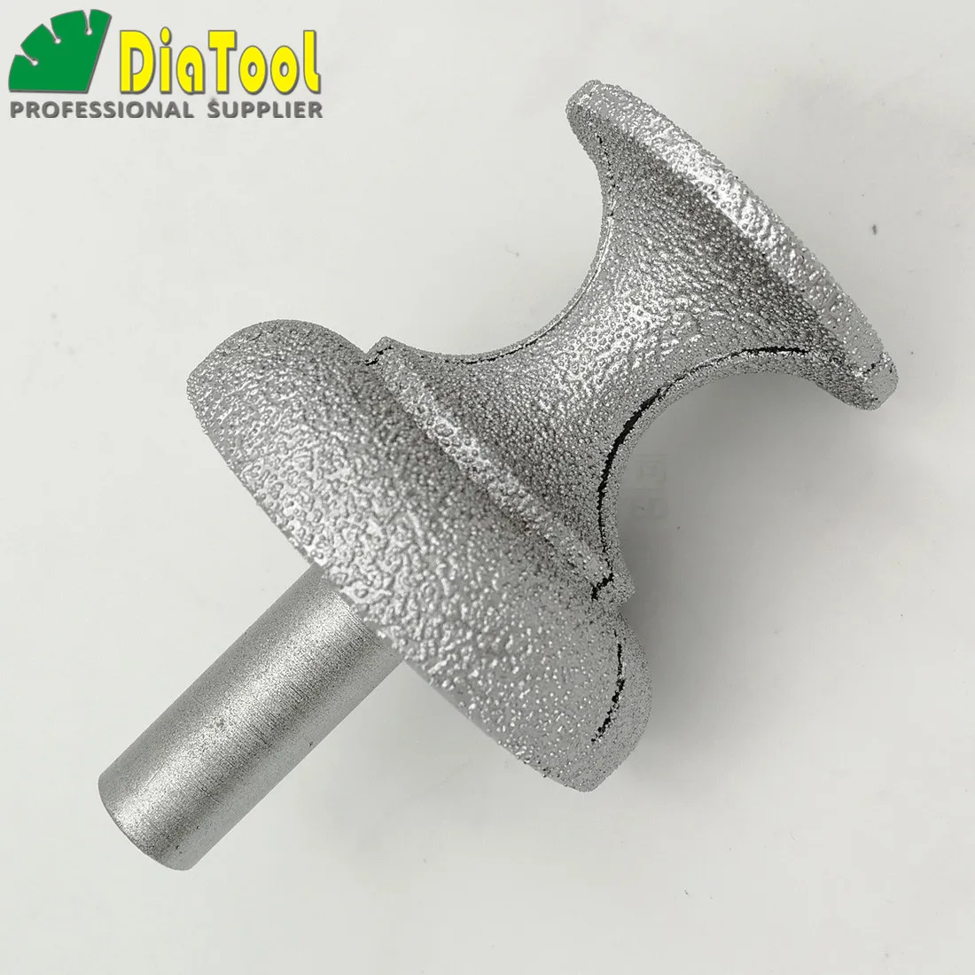 DIATOOL Vacuum Brazed Diamond Router Bits With 1/2" Shank For Stone No