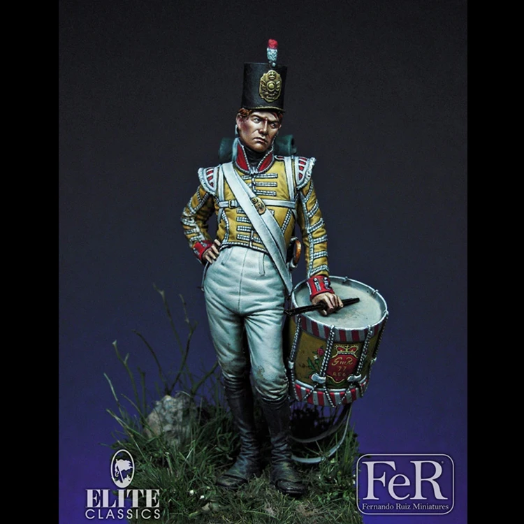 Модель 1/32 года барабанщик 77th East MID lesex 1808 набор из смолы фигурка GK без покрытия