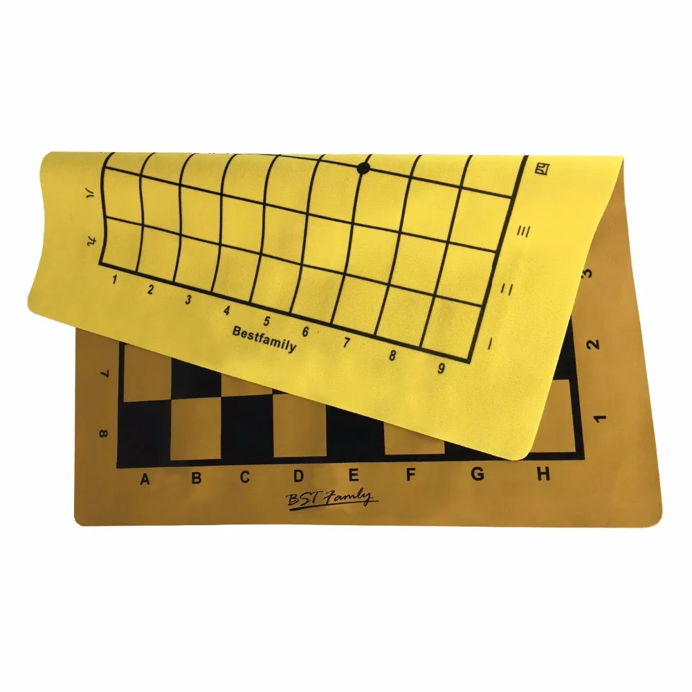 BSTFAMLY PU Plastic Chess Game 46*50cm Chessboard 45*50mm Checker Folding Checkers Board Shogi International Chessboard LA110