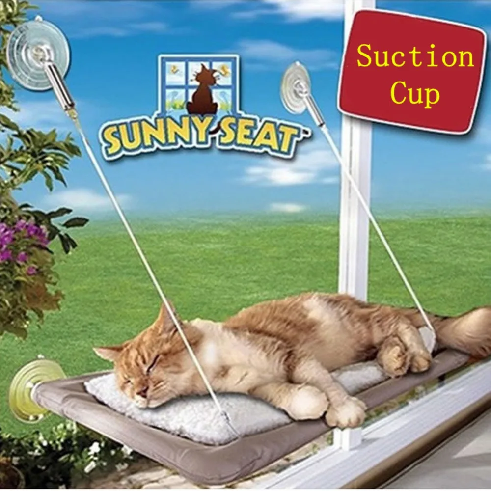

KEMISIDI Cute Pet Hanging Beds Bearing 15kg Cat Sunny Seat Window Mount Pet Cat Hammock Comfortable Cat Pet Bed Cats Training