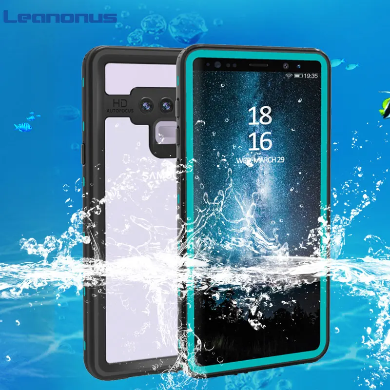 Swimming IP68 Waterproof Diving Case For Samsung Galaxy Note 9 Note 8 S8 S9 Plus Clear Back Cover Underwater Swim Proof Coque