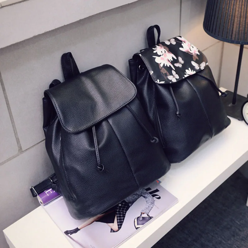 

Simple Fashion Women Backpack Leather Drawstring Travel Shoulder Bags Ladies Girls Students School Bag Big Capacity KS-shipping