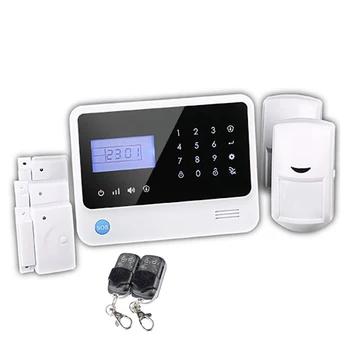 

433mhz Wifi GSM Alarm System Home Security Alarm Systems with LCD Keyboard New PIR Sensor Alarm mobile APP control alarm system