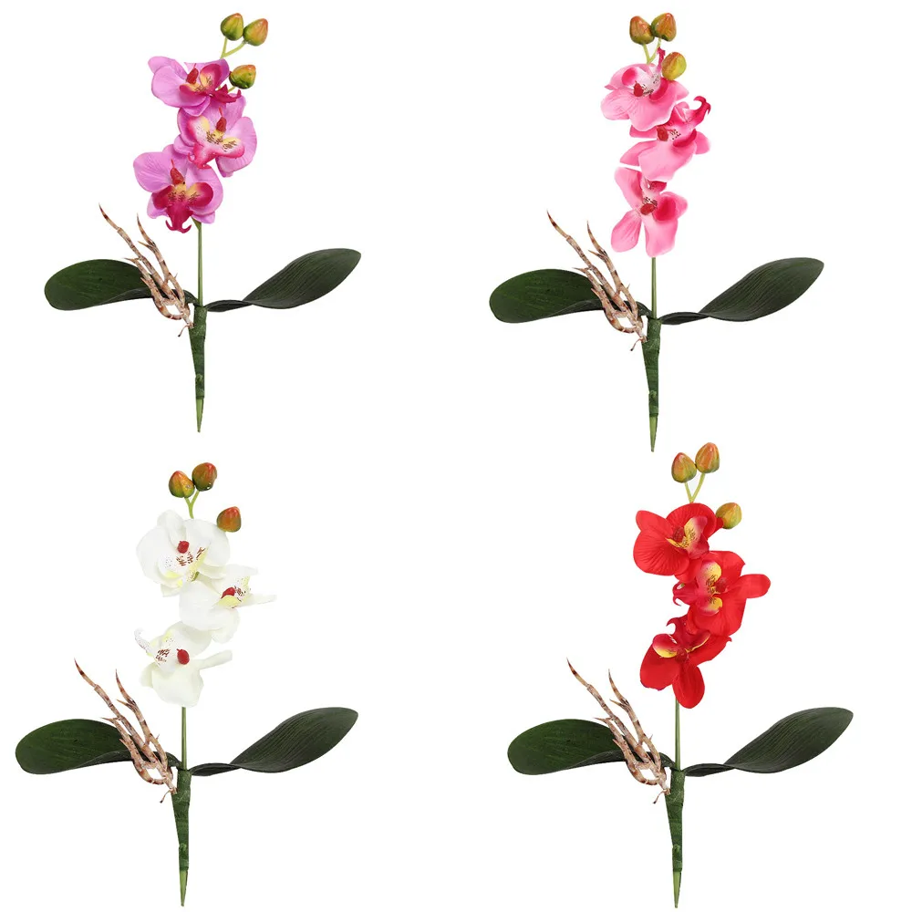 JY 20 Mosunx бизнес трехголовая искусственная Орхидея, Бабочка Шелковый цветок домашний Свадебный декор